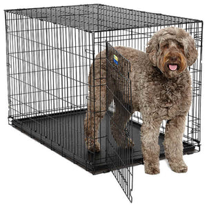 MidWest Contour Dog Crate Single Door, 48-in