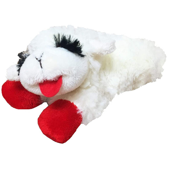 Multipet Lamb Chop Squeaky Plush Dog Toy, 10″