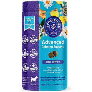 NaturVet Evolutions Advanced Calming Support Soft Chews Dog Supplements, 90 Soft Chews