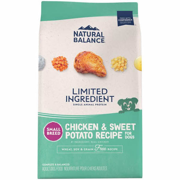 Natural Balance L.I.D. Chicken & Sweet Potato Formula Small Breed Bites Grain-Free Dry Dog Food, 4-lb