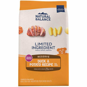 Natural Balance L.I.D. Duck & Potato Formula Small Breed Bites Grain-Free Dry Dog Food, 12-lb
