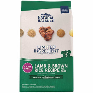 Natural Balance L.I.D. Lamb & Brown Rice Formula Small Breed Dry Dog Food, 12-lb