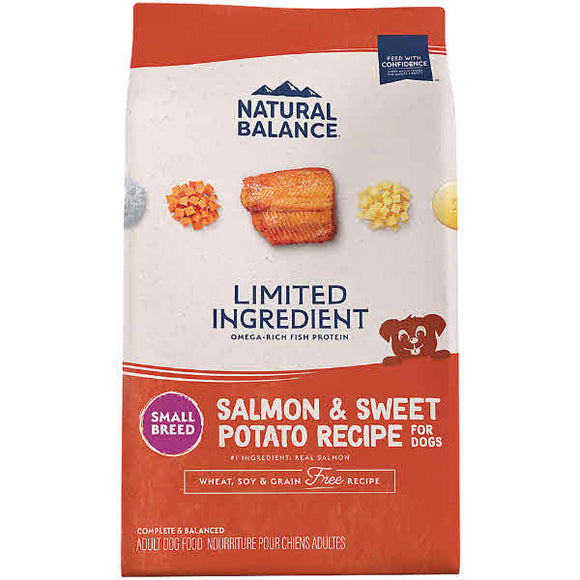 Natural Balance L.I.D. Salmon & Sweet Potato Small Breed Bites Grain-Free Dry Dog Food, 4-lb