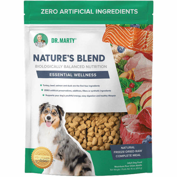 Dr. Marty's Nature’s Blend Essential Wellness Premium Freeze-Dried Raw Dog Food, 16-oz