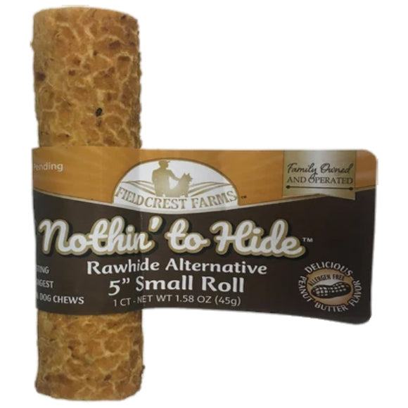 Nothin' To Hide Roll Peanut Butter Rawhide Alternative Dog Chew, Small