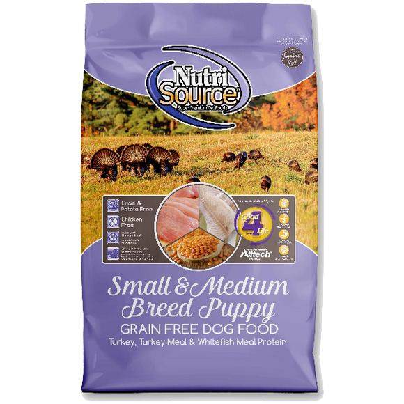 NutriSource Dog Dry Puppy Small Breed & Medium Breed Chicken & Rice, 26-lb