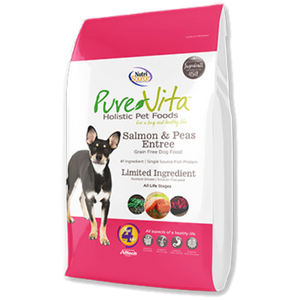 Pure Vita Dog Dry Grain Free Salmon & Peas, 5-lb