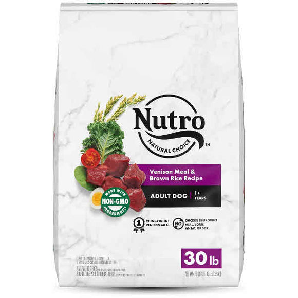 Nutro Natural Choice Adult Venison Meal & Brown Rice Recipe Dry Dog Food, 30-lb