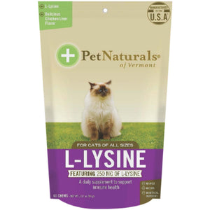 Pet Naturals L-Lysine Cat Chews, 60 Count