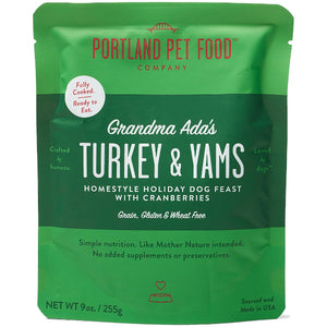 Portland Pet Food Company Grandma Ada's Turkey & Yams Homestyle Wet Dog Food Topper, 9-oz