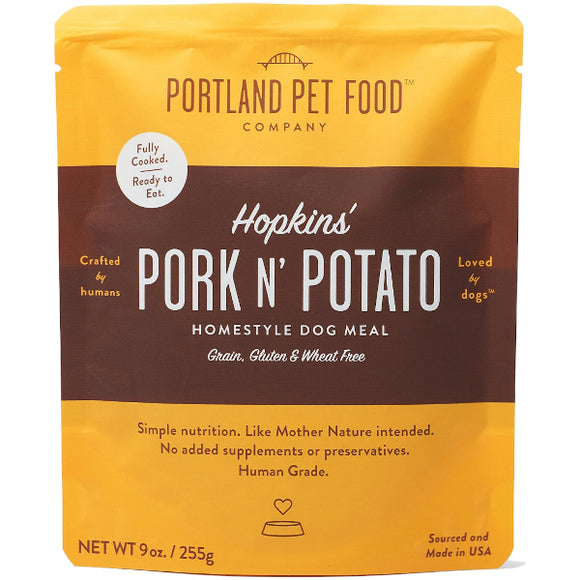 Portland Pet Food Company Hopkins' Pork N' Potato Homestyle Wet Dog Food Topper, 9-oz