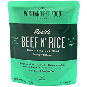 Portland Pet Food Company Rosie's Beef N' Rice Homestyle Wet Dog Food Topper, 9-oz