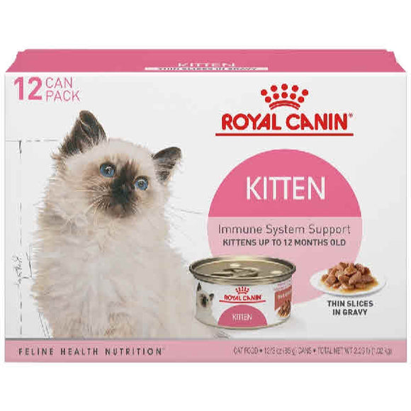 Royal Canin Cat Can Kitten Thin Slices 12pk/3oz