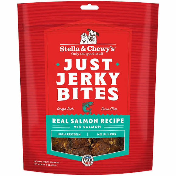 Stella & Chewy's Just Jerky Bites Real Salmon Recipe Grain-Free Dog Treats, 6-oz