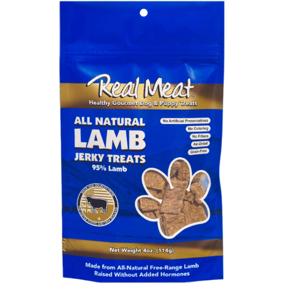 The Real Meat Company Lamb Jerky Dog Treats, 4-oz