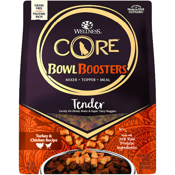 Wellness CORE Bowl Boosters Tender Turkey & Chicken Recipe Grain-Free Dog Food, 4-lb
