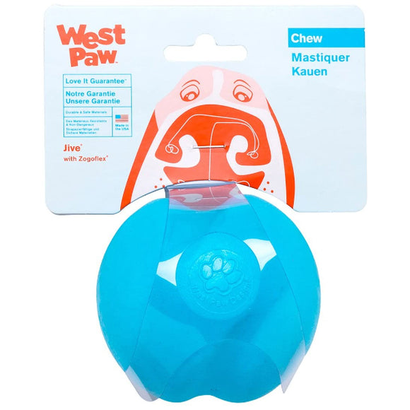 West Paw Zogoflex Jive Tough Ball Dog Toy, Small