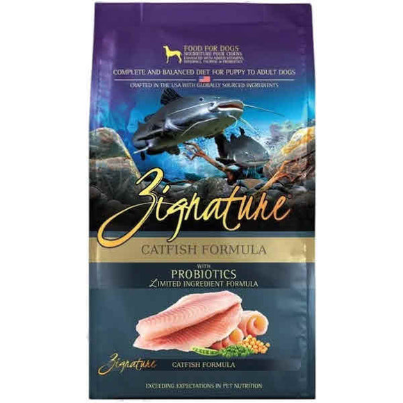 Zignature Catfish Limited Ingredient Formula With Probiotic Dry Dog Food, 4-lb