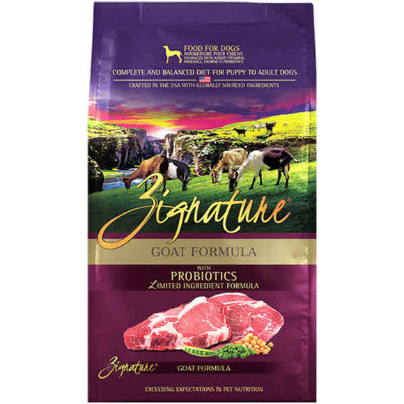 Zignature Goat Limited Ingredient Formula With Probiotic Dry Dog Food, 4-lb