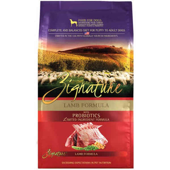 Zignature Lamb Limited Ingredient Formula With Probiotics Dry Dog Food, 4-lb