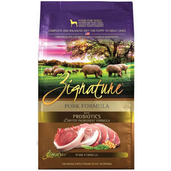 Zignature Pork Limited Ingredient Formula With Probiotic Dry Dog Food, 4-lb