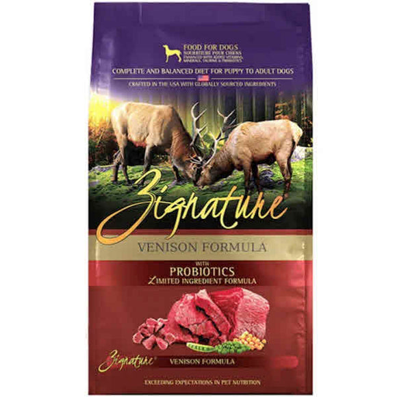 Zignature Venison Limited Ingredient Formula With Probiotics Dry Dog Food, 4-lb
