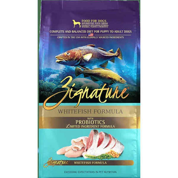 Zignature Whitefish Limited Ingredient Formula With Probiotics Dry Dog Food, 4-lb