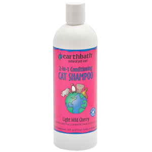 Earthbath 2-in-1 Conditioning Light Wild Cherry Cat Shampoo, 16-oz